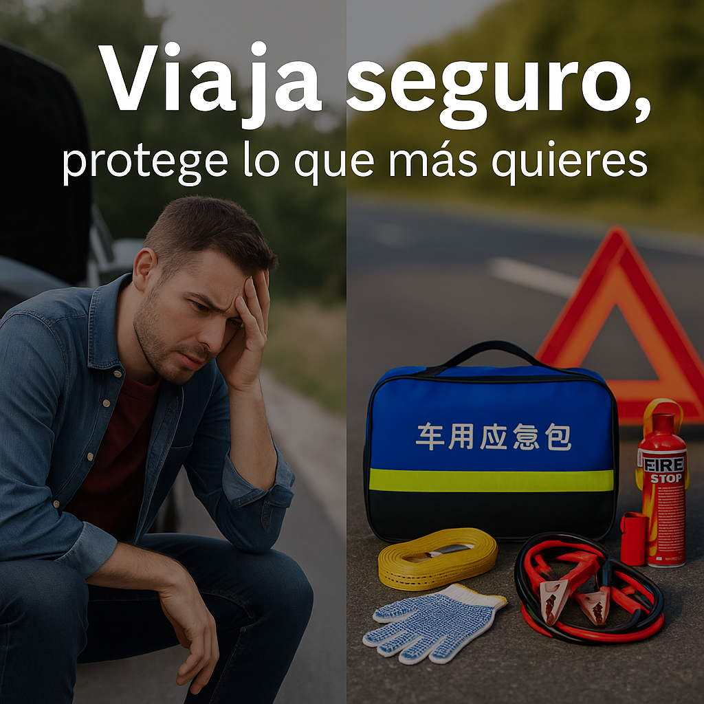 Kit Emergencia Seguridad Auto 7 Piezas