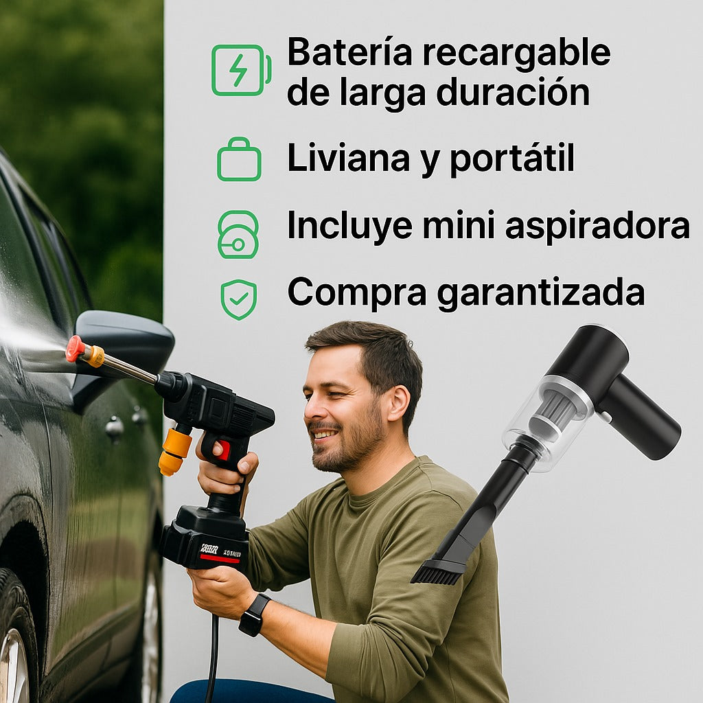 🚗✨ Hidrolavadora + Mini Aspiradora