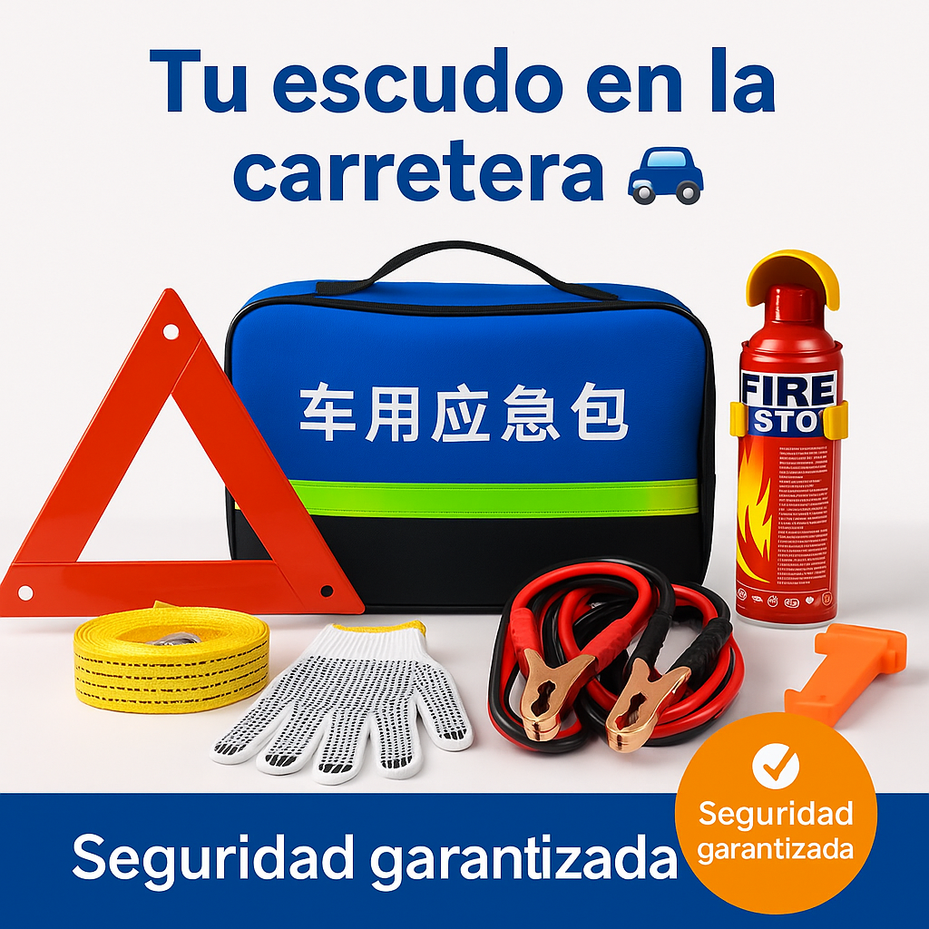 Kit Emergencia Seguridad Auto 7 Piezas