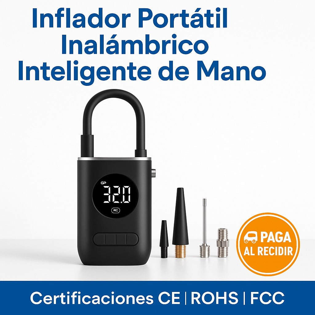 Inflador Portátil Inalámbrico Recargable