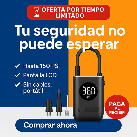 Inflador Portátil Inalámbrico Recargable