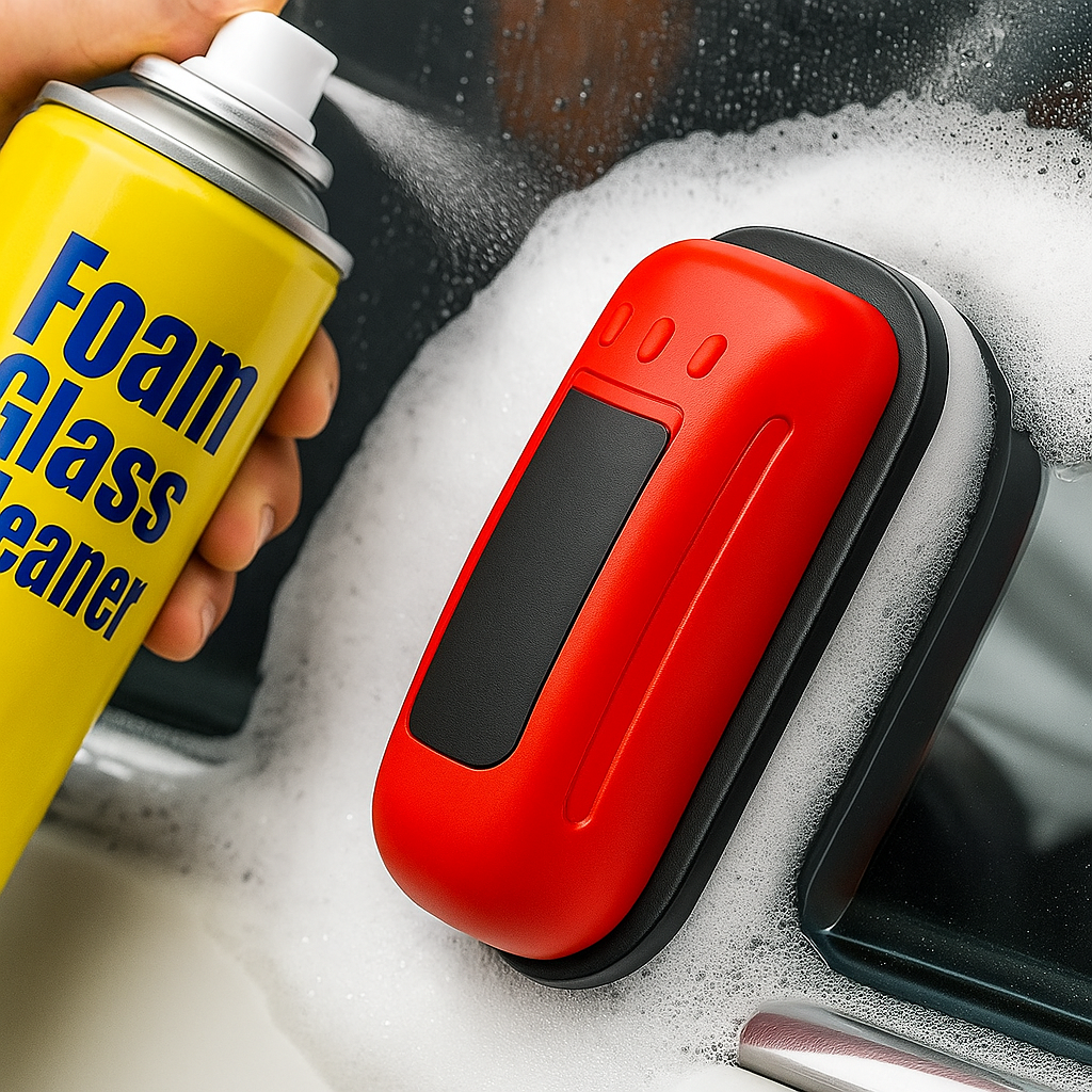 🧴 Limpiador de Vidrios Pro | Kit Espuma + Cepillo