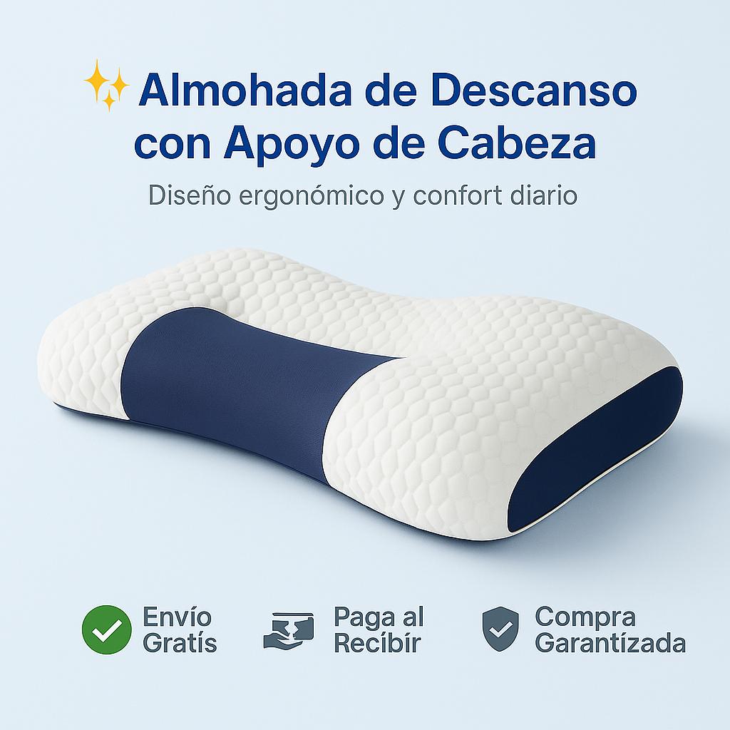 Almohada de Descanso con Apoyo de Cabeza