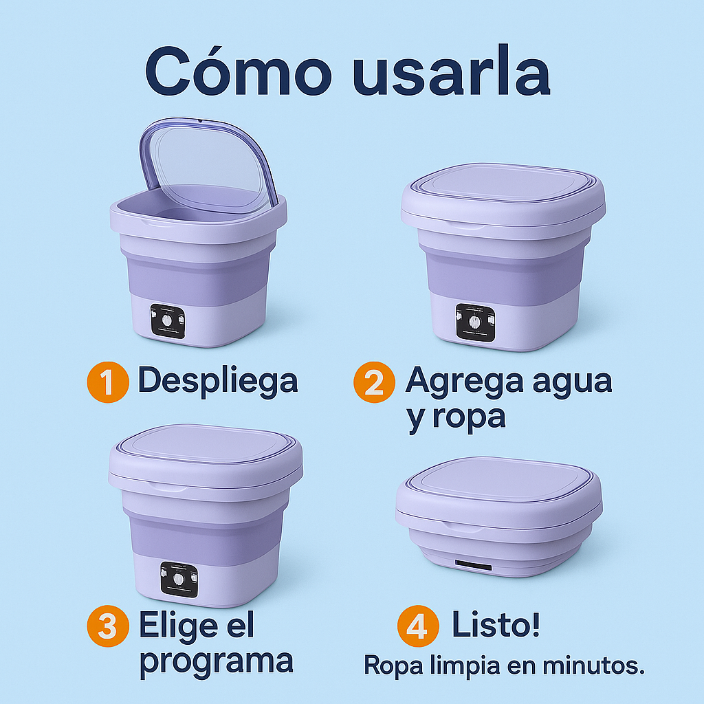 Mini Lavadora Con Centrifugado